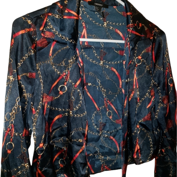 Forever21 Chain Link Tie Top - Picture 6 of 7